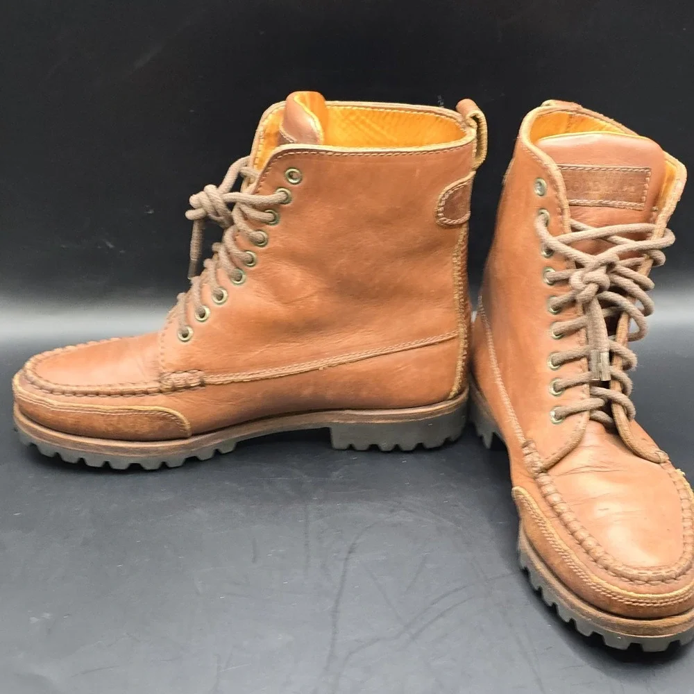Vtg COLE HAAN Country Brown Leather  Boots F8861‎ / Women's Size 5.5M